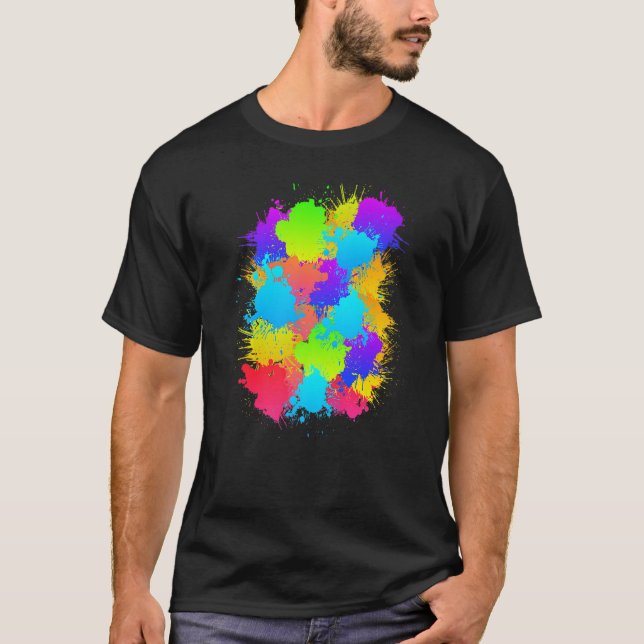 Paintball Colourful Markirer Marked Paintballer T-Shirt (Front)
