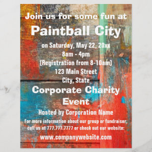 Paintball Corporate Event or Fundraiser Flyer