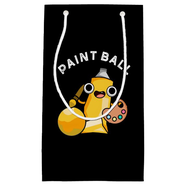 Paintball Funny Paint Pun Dark BG Small Gift Bag (Front)