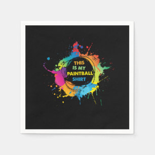 Paintball Game Colour Balls Paintball Marker Gift Napkin