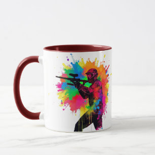 Paintball Gamer Colourful Design Mug