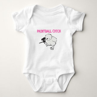 Paintball Gun Chick Baby Bodysuit