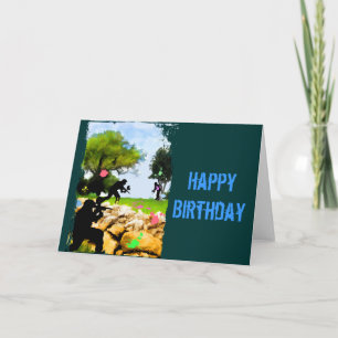Paintball in the Spring Card