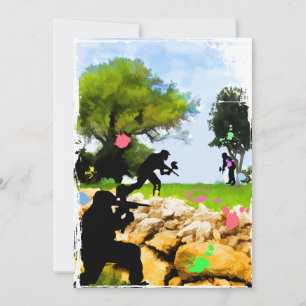 Paintball in the Spring Invitation