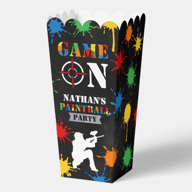 Paintball Kids Birthday Party Favour Boxes (Front)