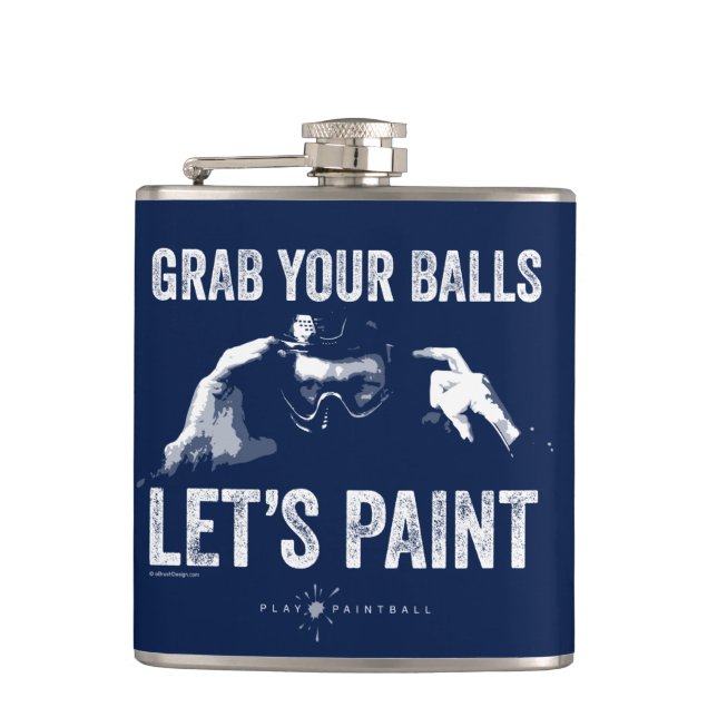Paintball Let’s Paint Hip Flask (Front)