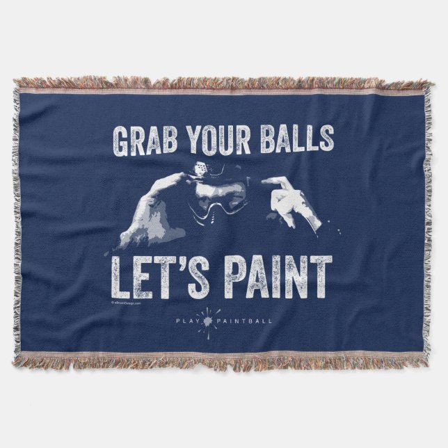 Paintball Let’s Paint Throw Blanket (Front)