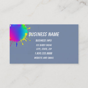 Paintball Logo Game Player Pop Art Graphic  Business Card
