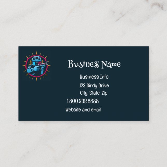 Paintball Logo Game Player Pop Art Graphic  Business Card (Front)