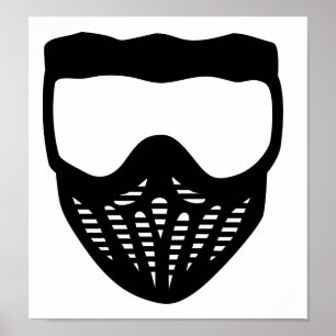 Paintball mask poster