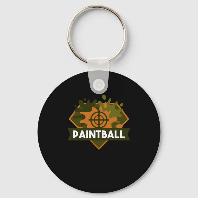 Paintball Military Target Paintball Marker Gift Key Ring (Front)