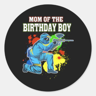Paintball Mum Of The Py Paintball Classic Round Sticker