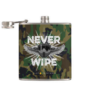 Paintball Never Wipe (camo) Hip Flask
