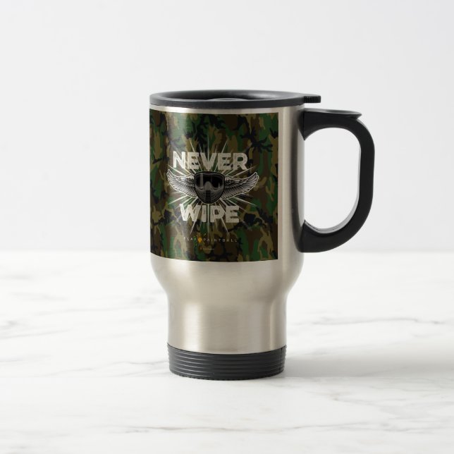 Paintball Never Wipe (camo) Travel Mug (Right)