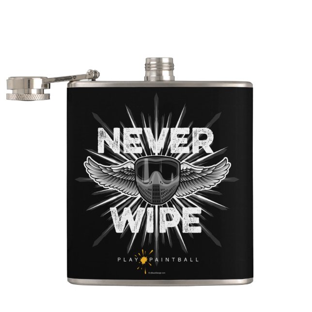 Paintball Never Wipe Hip Flask (Opened)