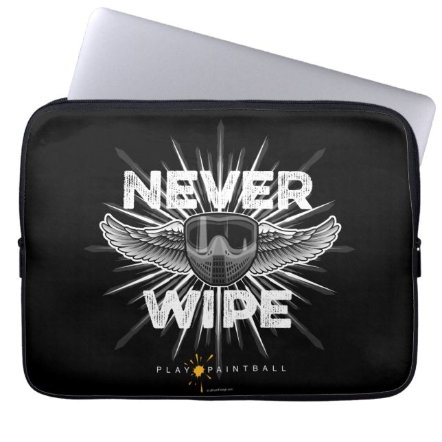 Paintball Never Wipe Laptop Sleeve (Front)