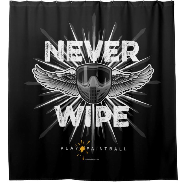 Paintball Never Wipe Shower Curtain (Front)