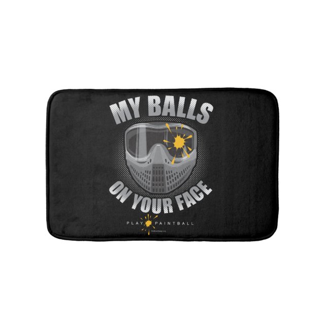 Paintball On Your Face Bathroom Mat (Front)