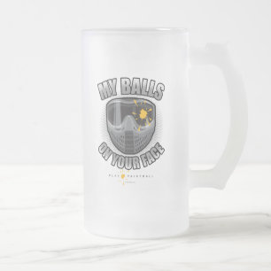 Paintball On Your Face Frosted Glass Beer Mug