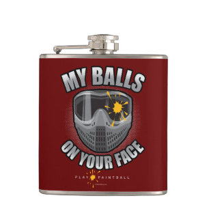 Paintball On Your Face Hip Flask