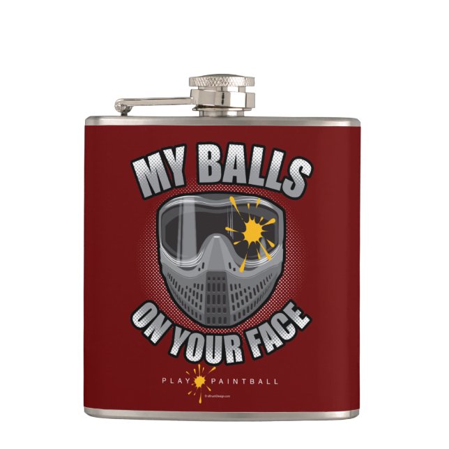 Paintball On Your Face Hip Flask (Front)