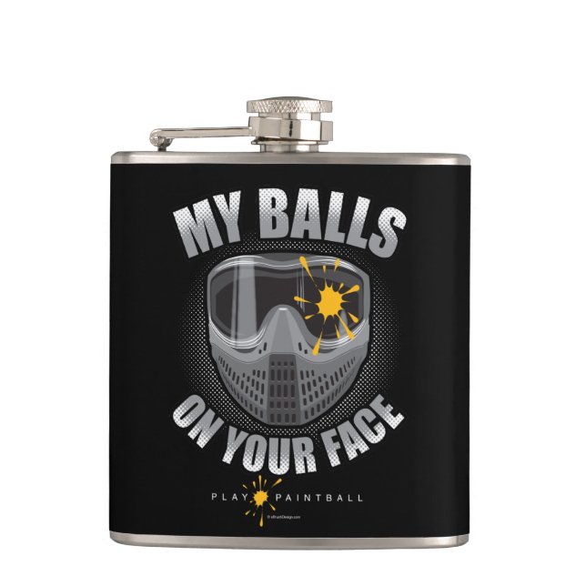 Paintball On Your Face Hip Flask (Front)