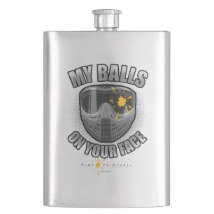 Paintball On Your Face Hip Flask
