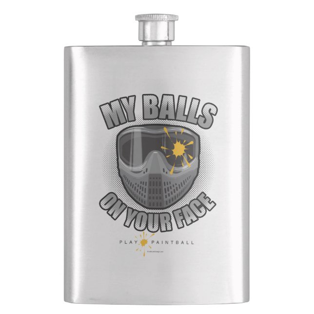 Paintball On Your Face Hip Flask (Front)