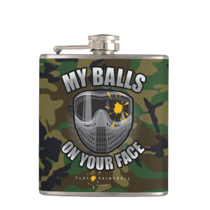 Paintball On Your Face Hip Flask