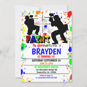 Paintball Party Invitation