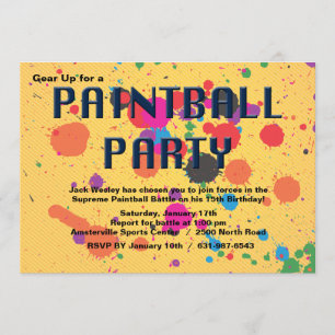 Paintball Party Invitation