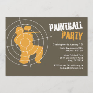 Paintball Party Invitations