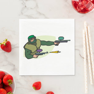 Paintball Player Napkin