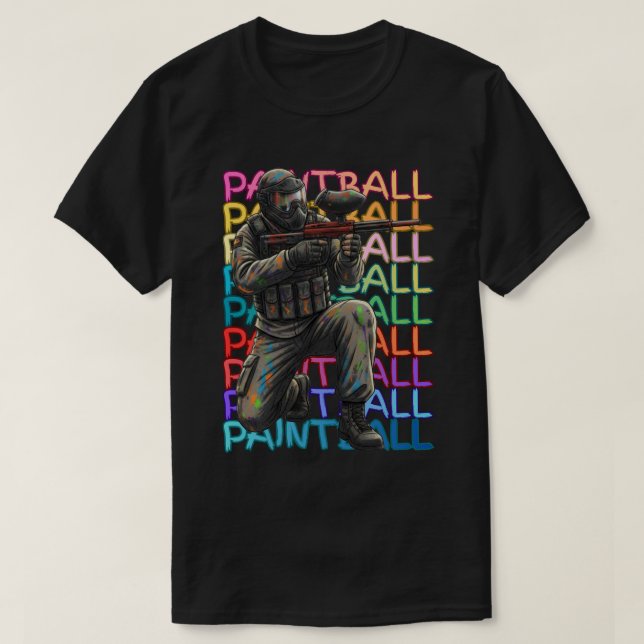 Paintball Player T-Shirt (Design Front)