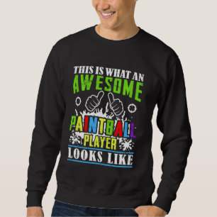 Paintball Player Tie Dye Graphic Adult & Kids Pain Sweatshirt