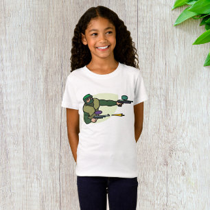 Paintball Player with Dual Markers Action Sports T-Shirt