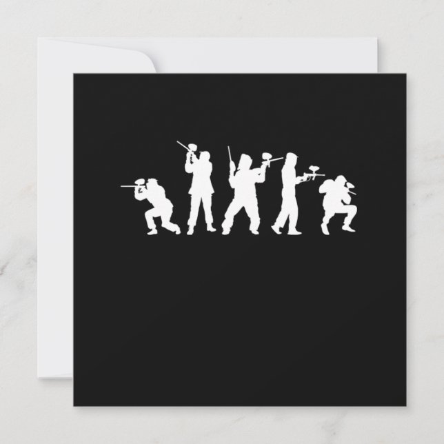 Paintball Players Paintball Marker Paintball Gun G Invitation (Front)