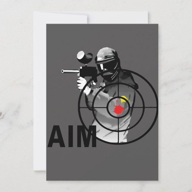 Paintball Shooter - Aim Invitation (Front)