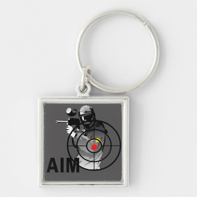Paintball Shooter - Aim Key Ring (Front)
