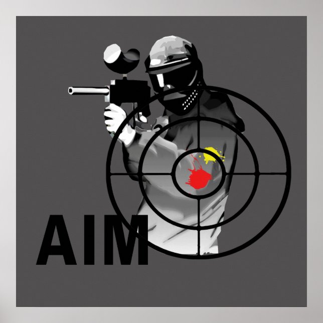 Paintball Shooter - Aim Poster (Front)