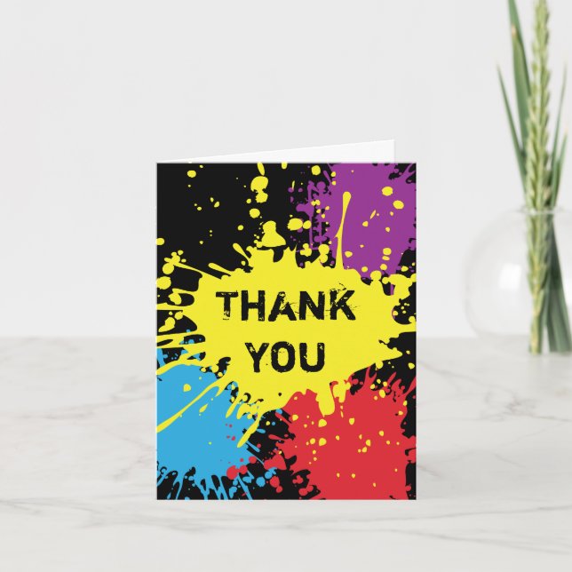 Paintball Splat Thank You Card (Front)