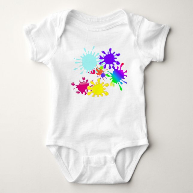 Paintball Splats Baby Bodysuit (Front)