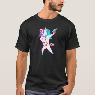Paintball Splatter Dabbing Unicorn Tactical Shooti T-Shirt