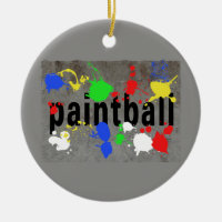 Paintball Splatter on Concrete Wall