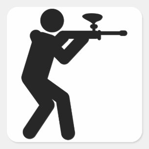Paintball Square Sticker