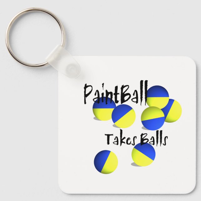 Paintball takes Balls Key Ring (Front)