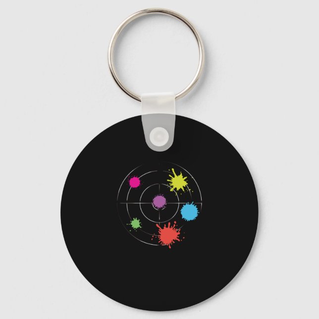 Paintball Target Paintball Game Paintball Player G Key Ring (Front)