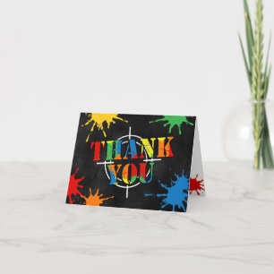Paintball Thank You Birthday Folded Card