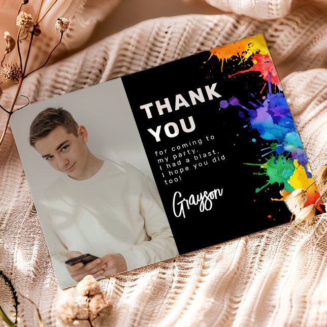 Paintballing Birthday Party Thank You Card (Creator Uploaded)