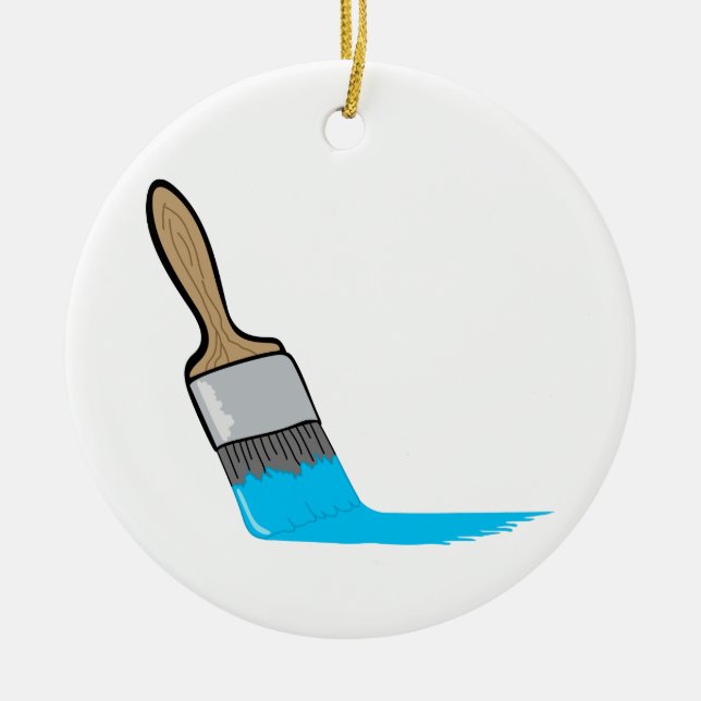 Paintbrush Ceramic Tree Decoration (Front)